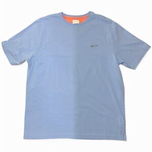 Greg Norman Men’s Soft Cotton Shark Short Sleeve Tee, Light Blue